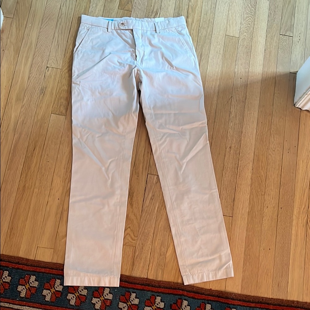 J. McLaughlin Cream Chino Pants Lightweight Cotton